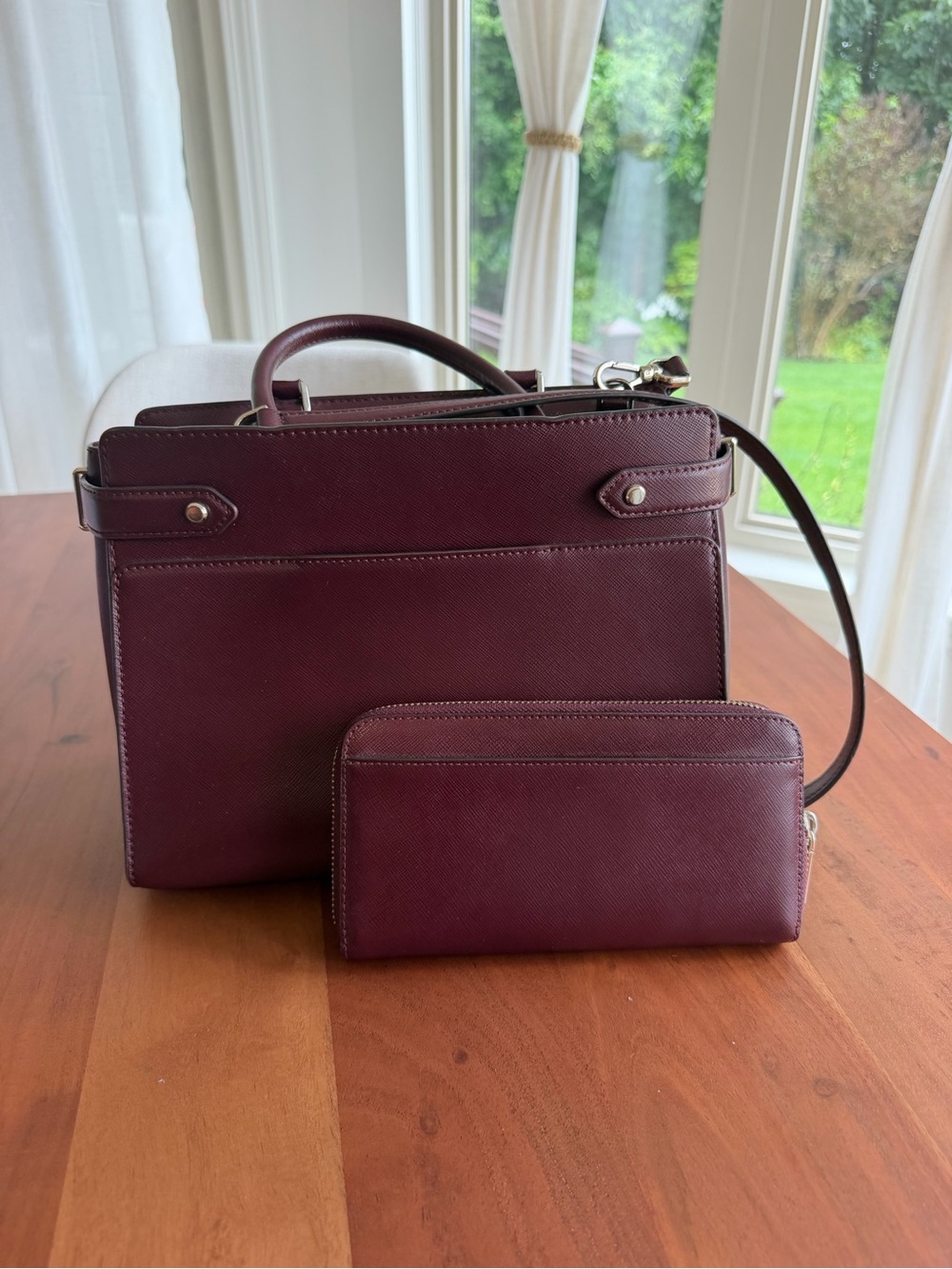 π·β¨ Kate Spade New York Burgundy Satchel + Matching Wallet Set ππ - Picture 2 of 11
